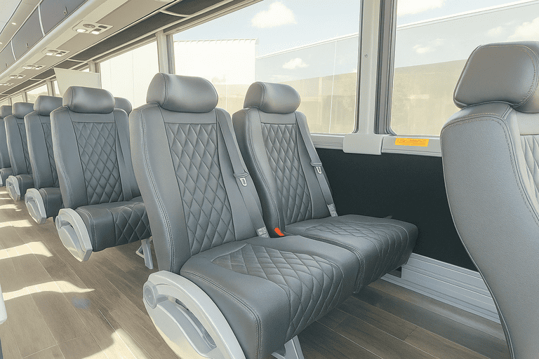 interior of St Charles Charter Bus charter bus